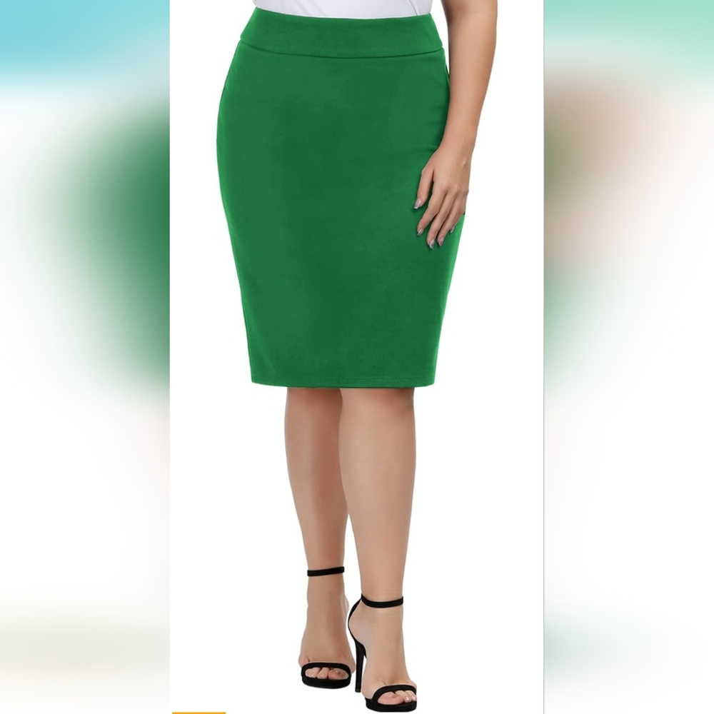 Emerald Green Pencil Skirt